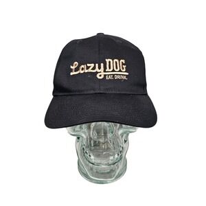 Lazy Dog Restaurant EAT. DRINK. Hat Adult  Strapback Black Baseball Cap One Size
